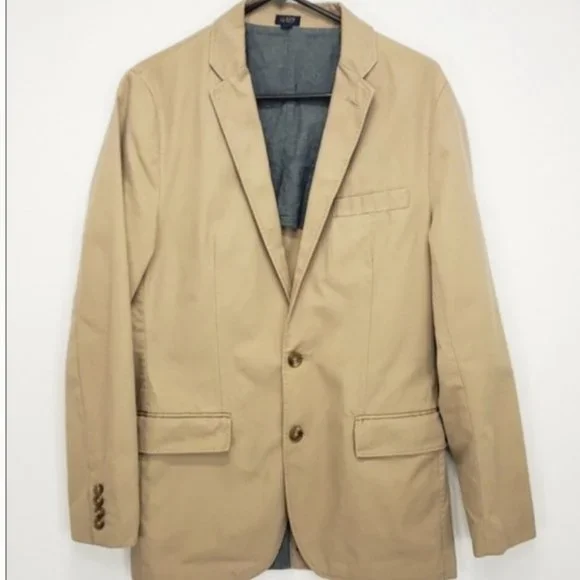 J.Crew Unconstructed Ludlow Sport Coat Tan Cotton Blazer.